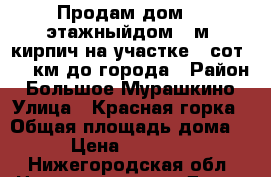 Продам дом  1-этажныйдом90 м²(кирпич)на участке15 сот.,80 км до города › Район ­ Большое Мурашкино › Улица ­ Красная горка › Общая площадь дома ­ 90 › Цена ­ 2 700 000 - Нижегородская обл. Недвижимость » Дома, коттеджи, дачи продажа   . Нижегородская обл.